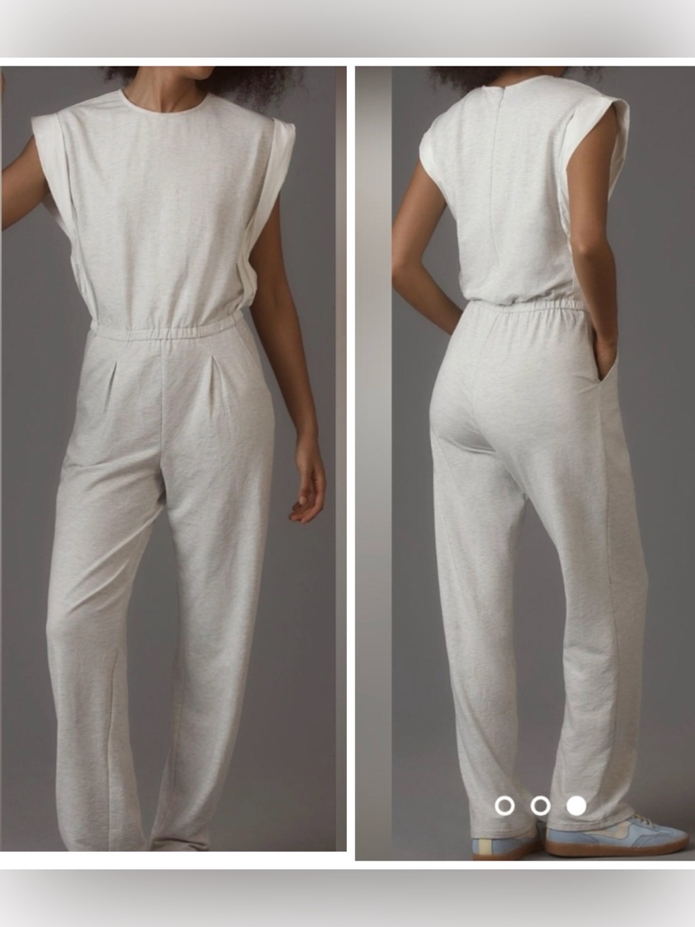 Wearesundays Sundays Anthropologie Collier Jumpsuit Heather Grey Size M NEW!